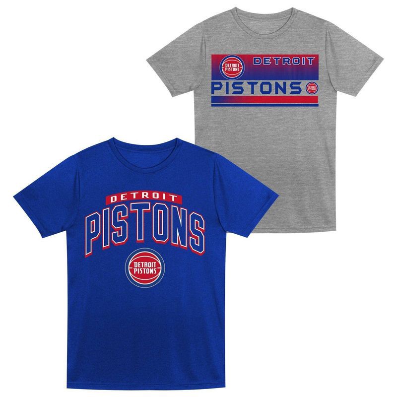 slide 1 of 3, NBA Detroit Pistons Toddler 2pk Gray T-Shirt Set - 4T, 2 ct