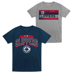 NBA Los Angeles Clippers Toddler 2pk Gray T-Shirt Set - 3T