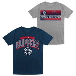 NBA Los Angeles Clippers Toddler 2pk Gray T-Shirt Set - 3T