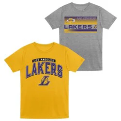 NBA Los Angeles Lakers Toddler 2pk Gray T-Shirt Set - 3T