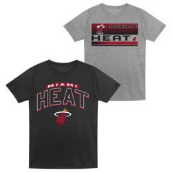 NBA Miami Heat Toddler 2pk Gray T-Shirt Set - 3T
