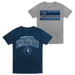 NBA Minnesota Timberwolves Toddler 2pk Gray T-Shirt Set - 4T