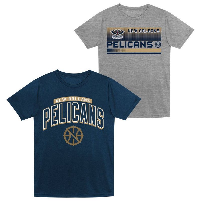 slide 1 of 3, NBA New Orleans Pelicans Toddler 2pk Gray T-Shirt Set - 2T, 2 ct