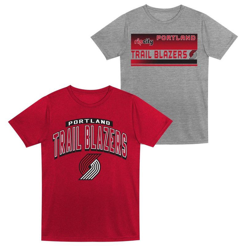 slide 1 of 3, NBA Portland Trail Blazers Toddler 2pk Gray T-Shirt Set - 4T, 2 ct