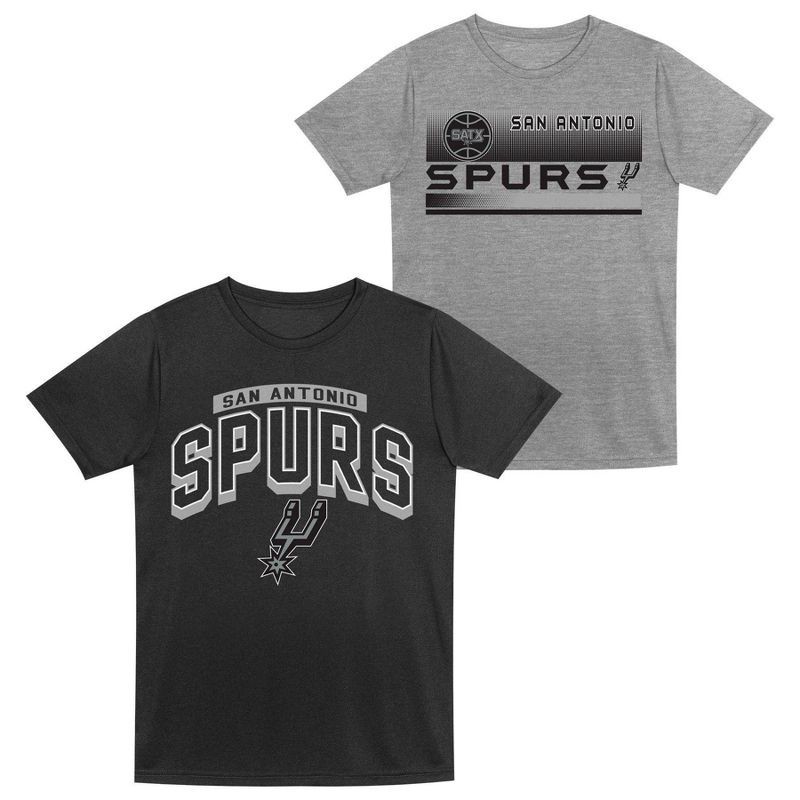slide 1 of 3, NBA San Antonio Spurs Toddler 2pk Gray T-Shirt Set - 3T, 2 ct