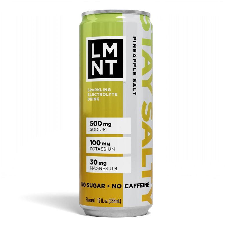 slide 2 of 6, LMNT Zero Sugar Pineapple Sparkling Electrolyte Drink - 4pk/12 fl oz, 4 ct; 12 fl oz