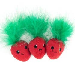 Catstages Straw-Babies Dental Mesh Catnip Cat Plush Toy - Pink