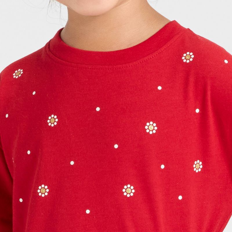 slide 2 of 4, Toddler Girls' Long Sleeve Relaxed T-Shirt - Cat & Jack™ Red 3T, 1 ct