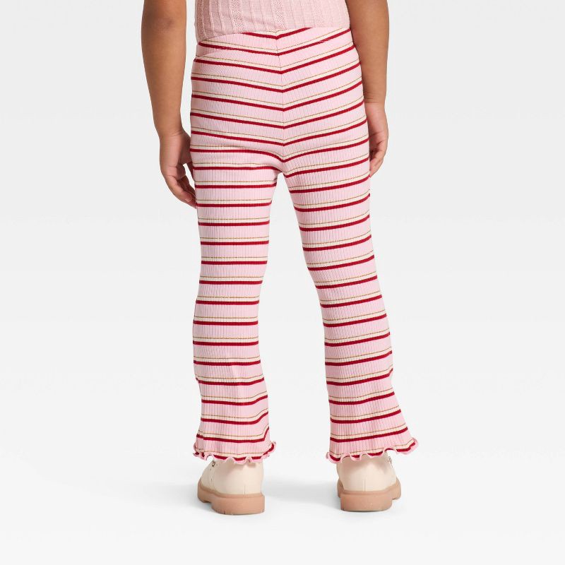 slide 2 of 3, Toddler Girls' Ribbed Flare Leggings - Cat & Jack™ Pink 18M, 1 ct