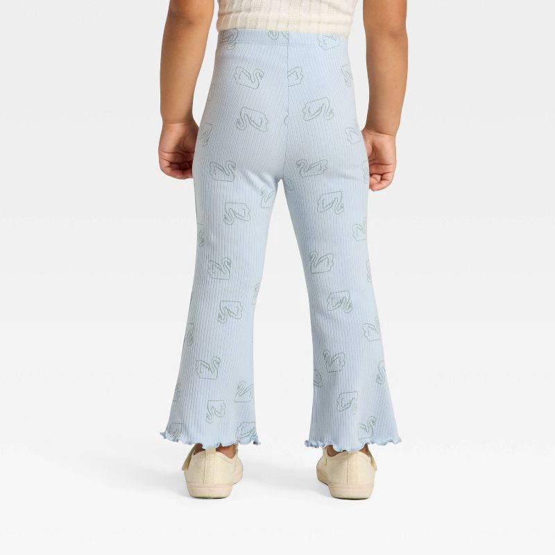 slide 2 of 3, Toddler Girls' Ribbed Flare Leggings - Cat & Jack™ Light Blue 2T, 1 ct