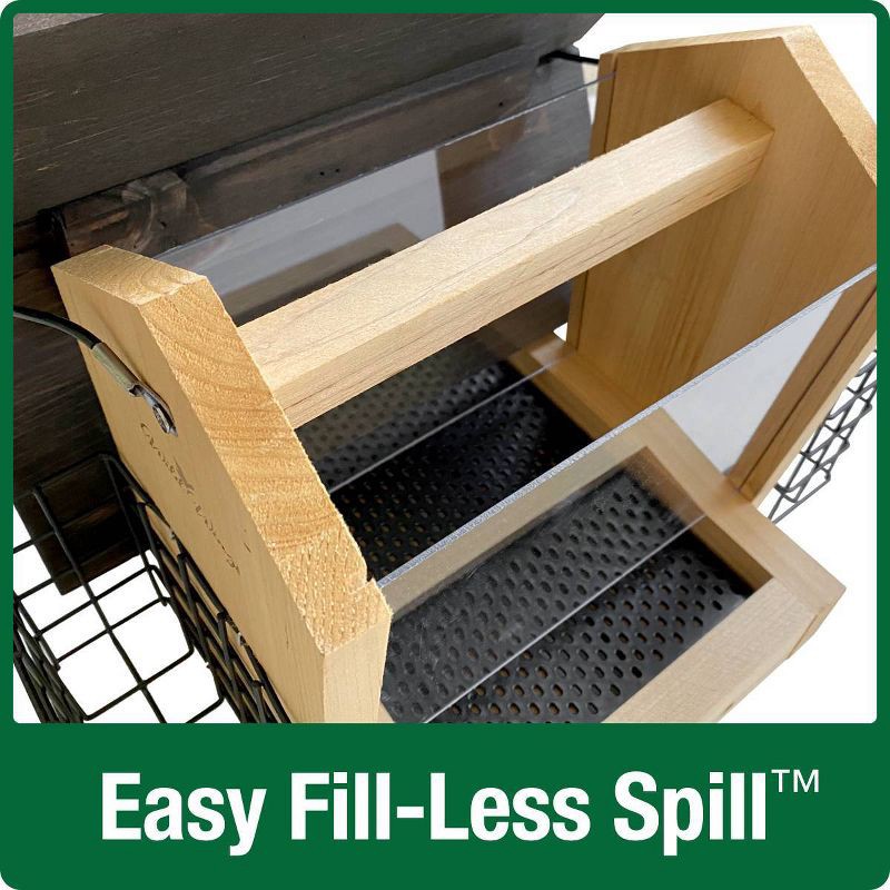 slide 10 of 12, Wild Wings Cedar 3 Quarts Hopper with Suet Cages, 3 qt