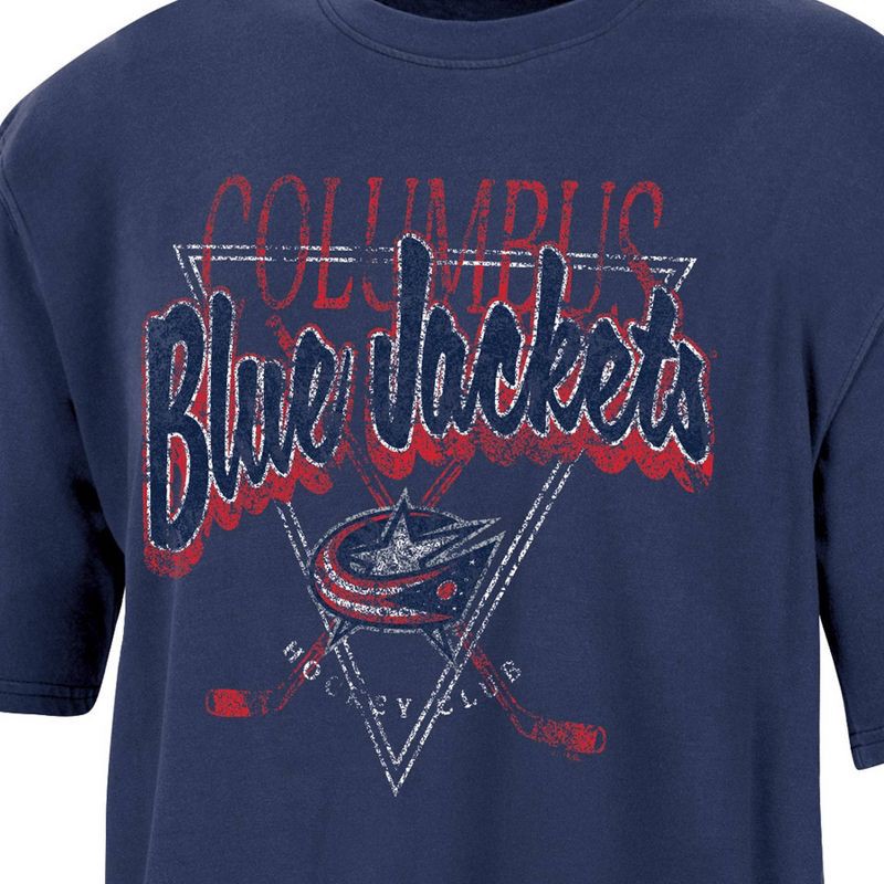 slide 3 of 3, NHL Columbus Blue Jackets Women's Short Sleeve Dark Fashion T-Shirt - L, 1 ct