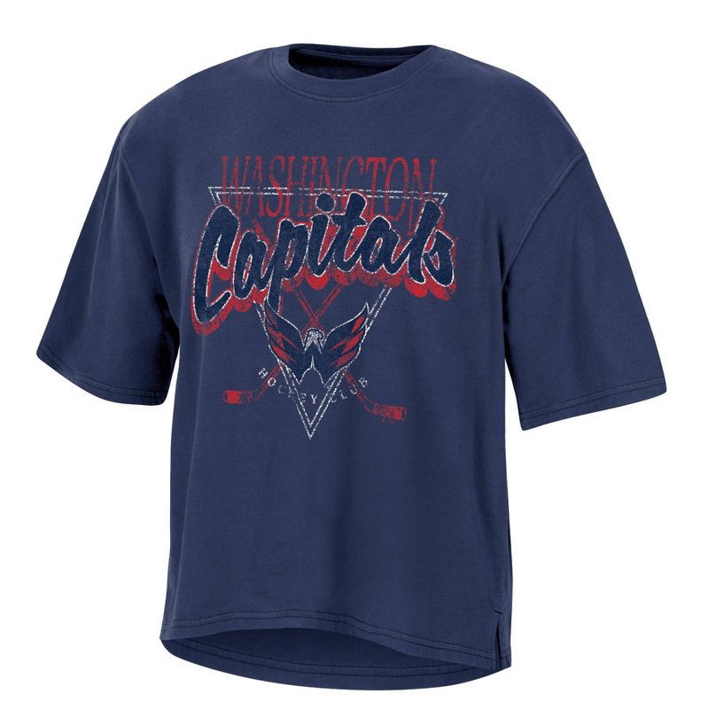 slide 1 of 3, NHL Washington Capitals Women's Short Sleeve Dark Fashion T-Shirt - M, 1 ct