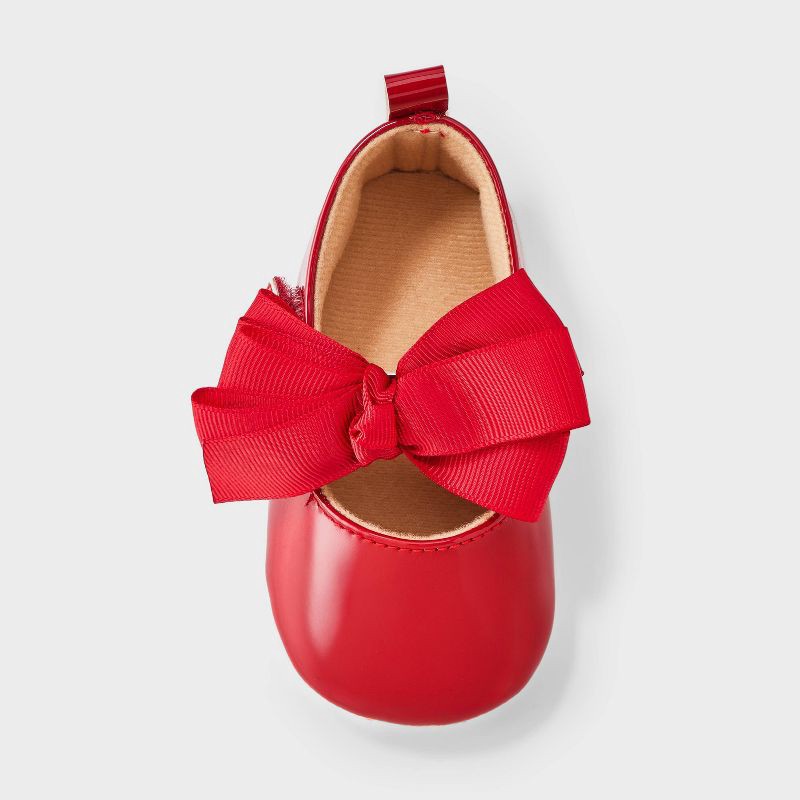 slide 3 of 4, Baby Girls' Mary Jane Shoes - Cat & Jack™ Red 6-9M, 1 ct