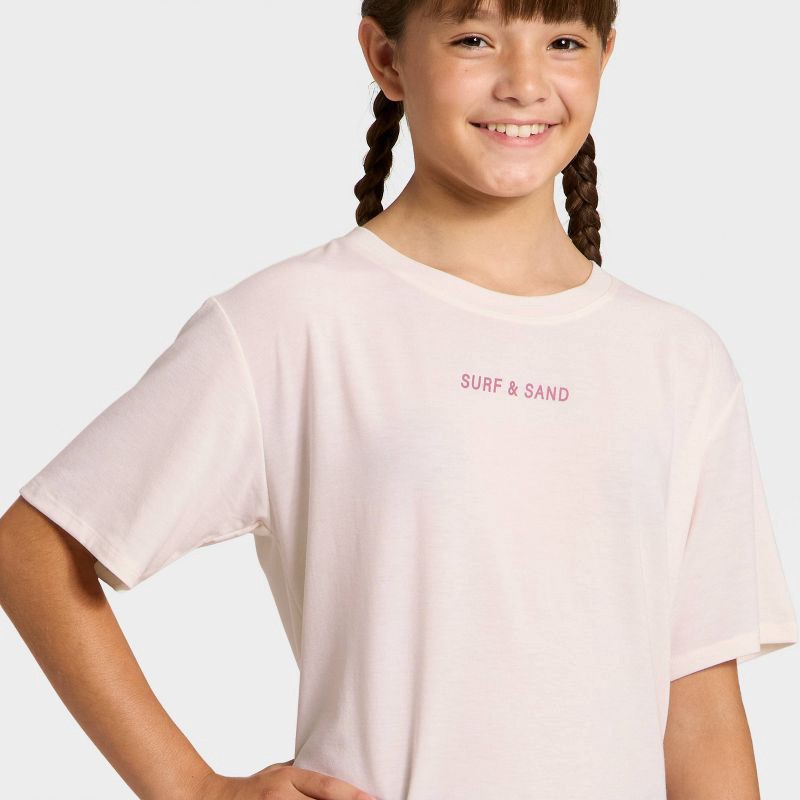 slide 2 of 4, Girls' Beyond Ease Boxy T-Shirt - All In Motion™ Ivory XS, 1 ct