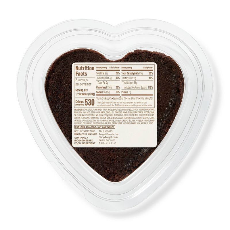 slide 2 of 3, Valentine's Day 5" Chocolate Brownie Heart - 9oz - Favorite Day™, 9 oz