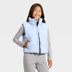 Girls' Puffer Vest - All In Motion™ Sky Blue S