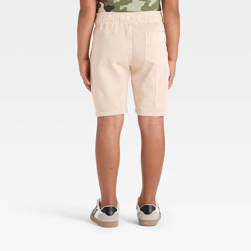 slide 3 of 3, Boys' 'At the Knee' French Terry Pull-On Shorts - Cat & Jack™ Beige L, 1 ct