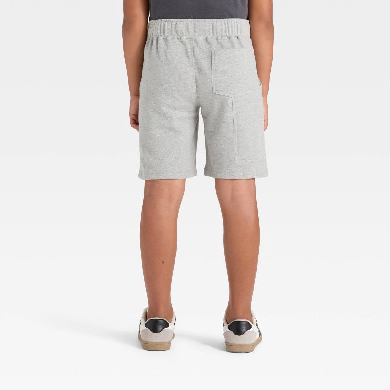 slide 2 of 3, Boys' 'At the Knee' French Terry Pull-On Shorts - Cat & Jack™ Gray M, 1 ct