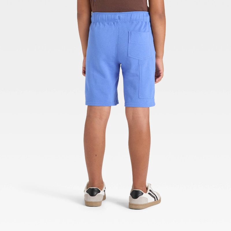 slide 2 of 3, Boys' 'At the Knee' French Terry Pull-On Shorts - Cat & Jack™ Blue S, 1 ct