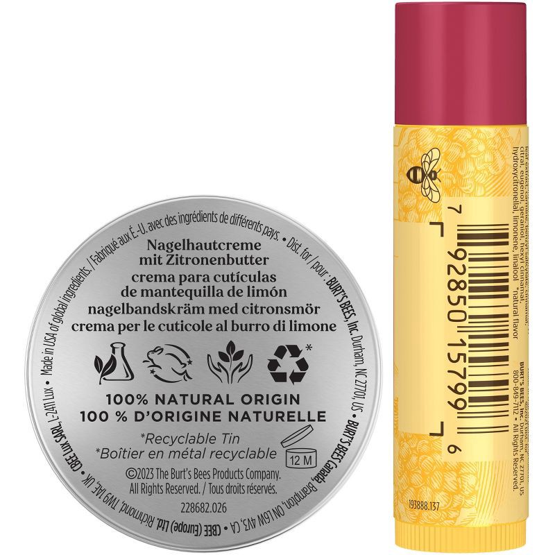 slide 7 of 7, Burt's Bees Holiday Feeling Festive Gift Set - Pomegranate Lip Balm + Lemon Cuticle Cream - 16oz, 16 oz