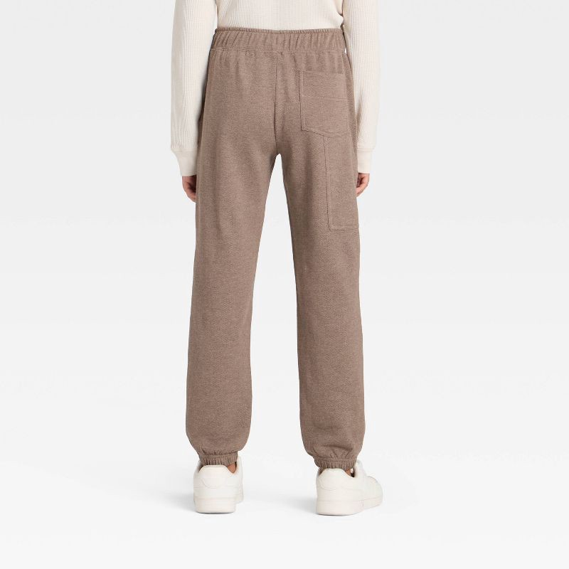 slide 2 of 3, Boys' Fleece Pull-On Jogger Pants - Cat & Jack™ Light Brown L, 1 ct
