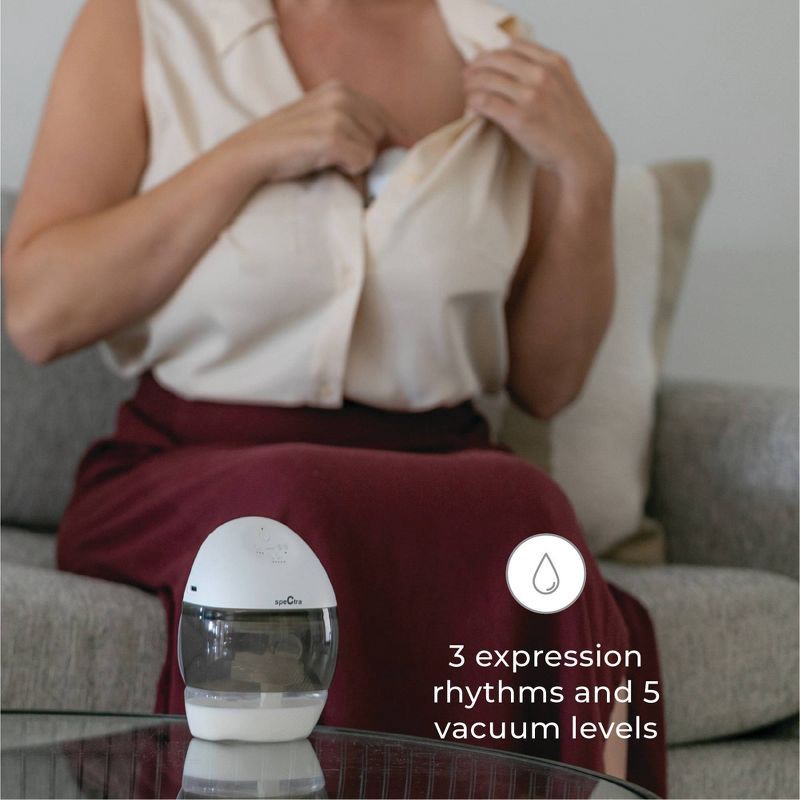 slide 9 of 10, Spectra Premier Wearable Electric Breast Pump - Light Gray, 1 ct