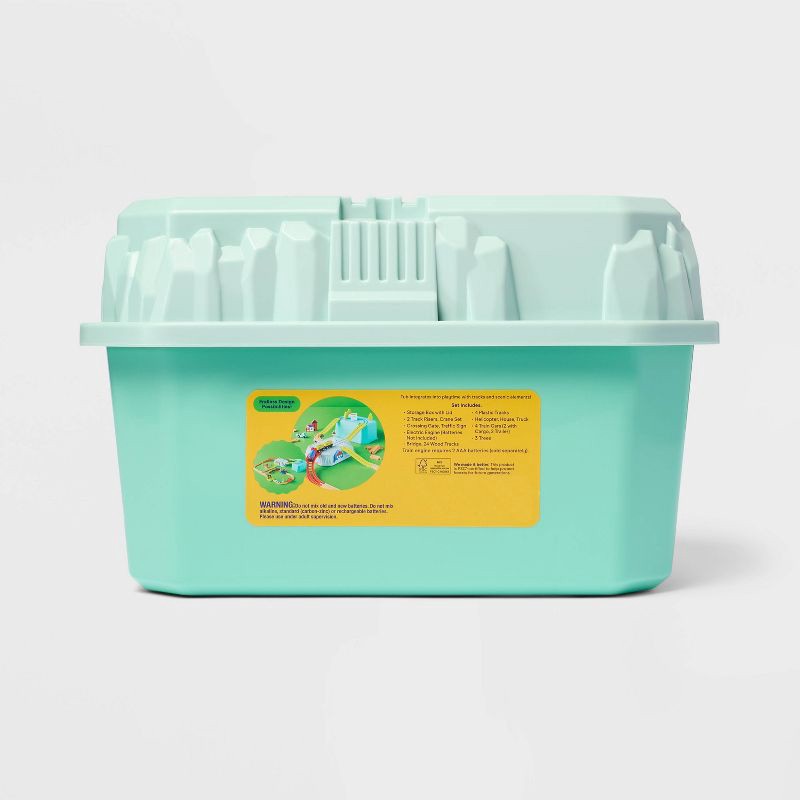 slide 5 of 5, Wooden Train Storage Tub - Gigglescape™, 1 ct