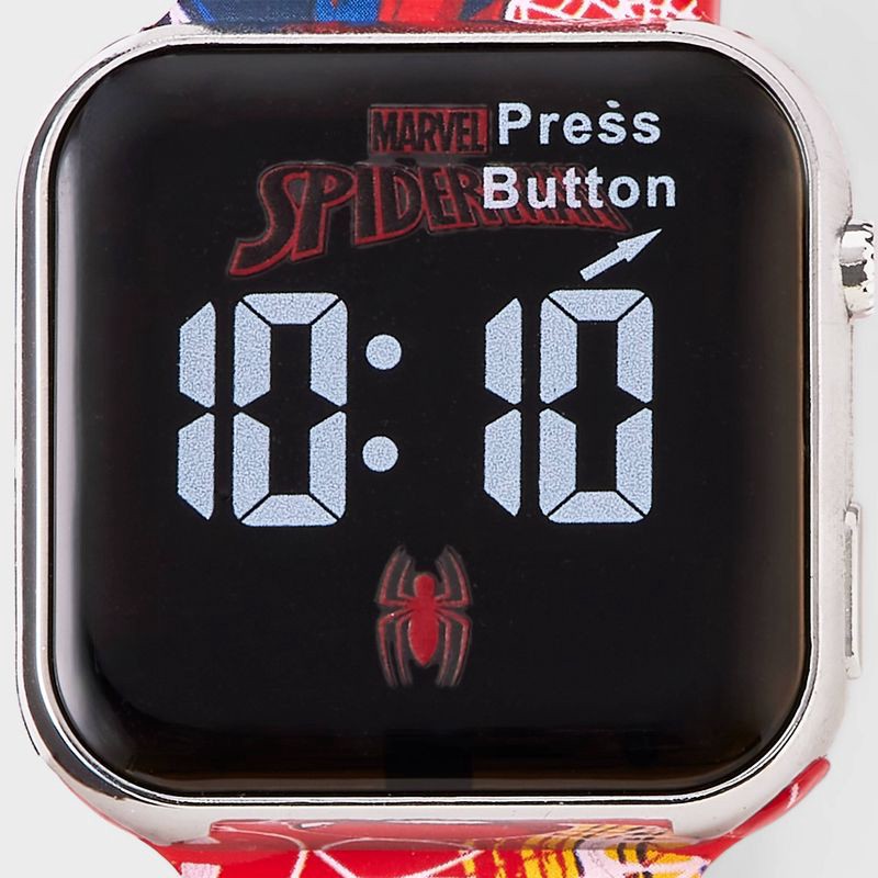 slide 3 of 3, Boys' Spider-Man Watch Set with Flashlight - Red, 1 ct