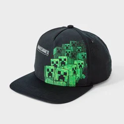 Boys' Minecraft Snapback Hat - Black/Green