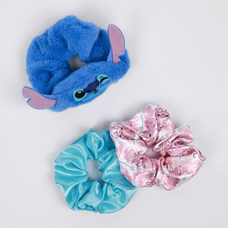 slide 3 of 4, Girls' 3pk Stitch Hair Twister Set, 3 ct