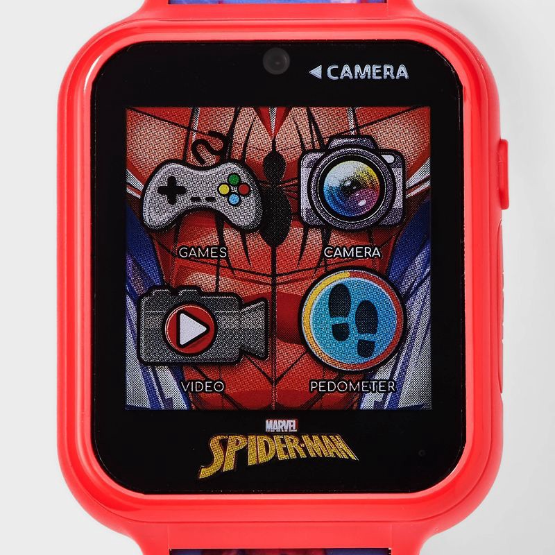 slide 3 of 3, Boys' Spider-Man Light-Up Interactive Watch - Blue/Red, 1 ct