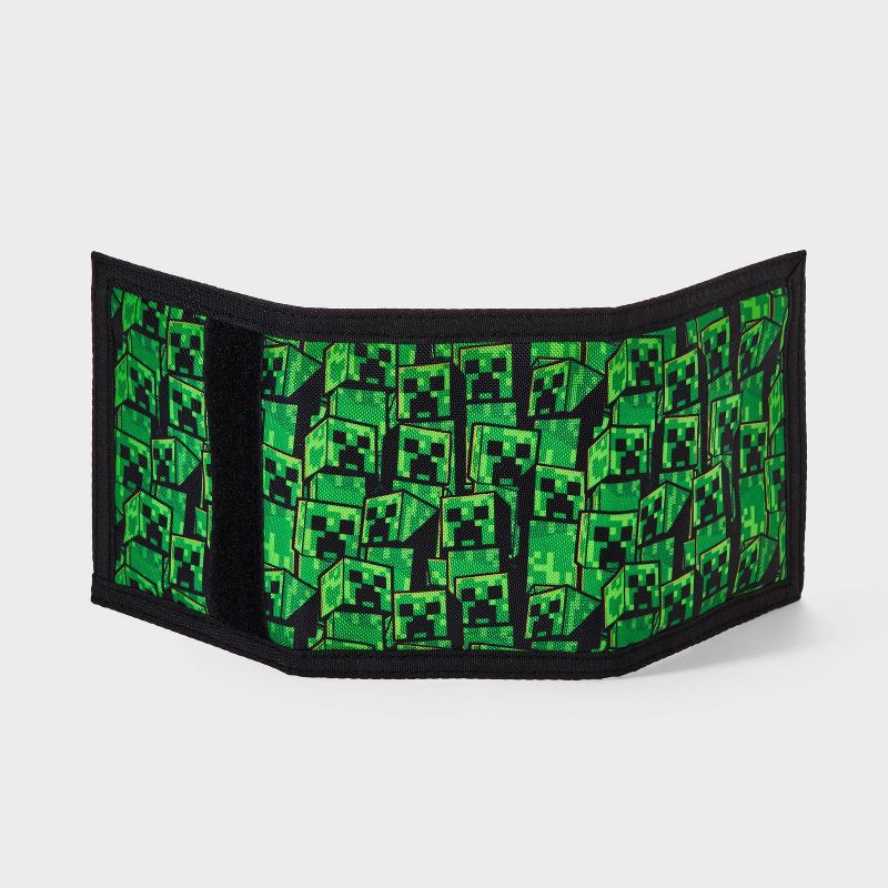 slide 3 of 5, Boys' Minecraft Wallet - Green, 1 ct