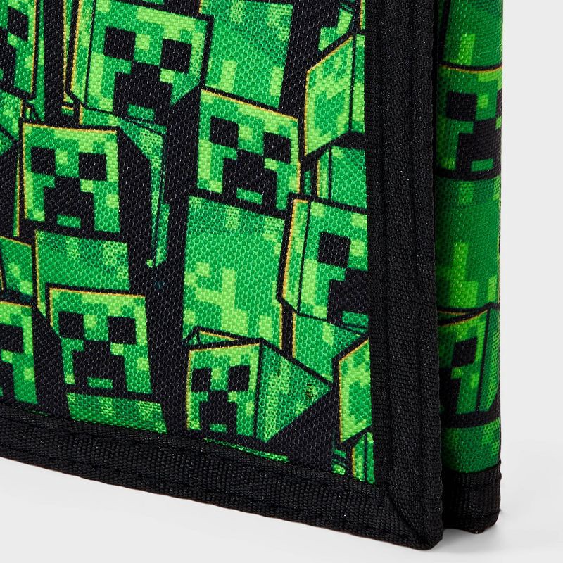 slide 5 of 5, Boys' Minecraft Wallet - Green, 1 ct