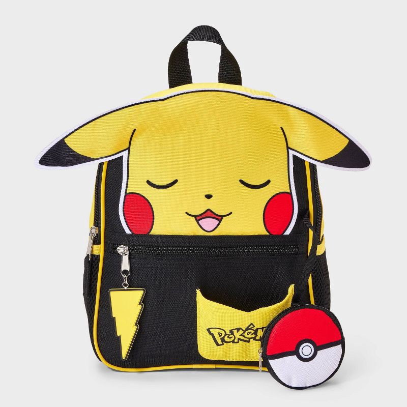 slide 4 of 5, Boys' Pokemon Mini Backpack - Yellow/Black, 1 ct