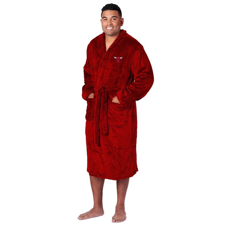 slide 1 of 3, NBA Chicago Bulls Ribbed Robe, 1 ct