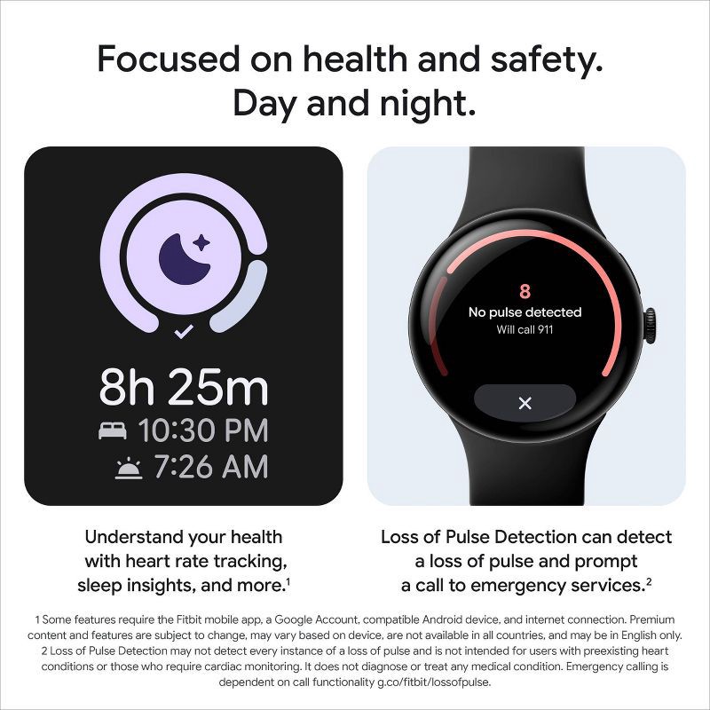 slide 12 of 14, Google Pixel Watch 4 Wi-Fi 41mm Smartwatch - Matte Black/Obsidian, 1 ct