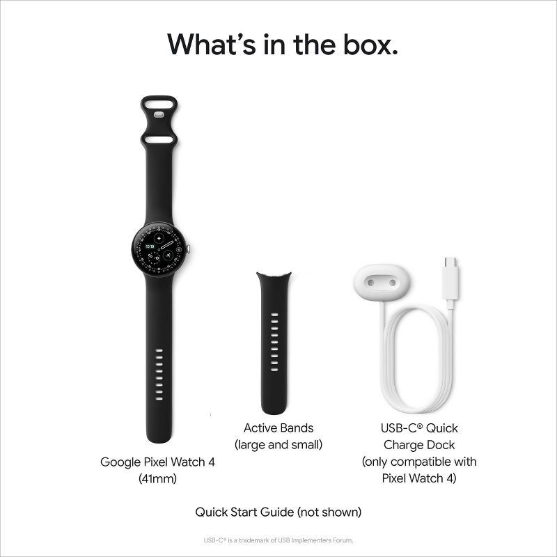 slide 14 of 14, Google Pixel Watch 4 Wi-Fi 41mm Smartwatch - Matte Black/Obsidian, 1 ct