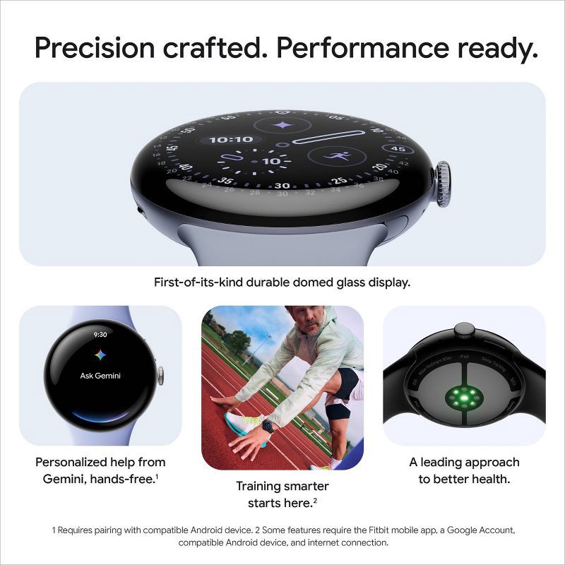 slide 8 of 14, Google Pixel Watch 4 Wi-Fi 41mm Smartwatch - Matte Black/Obsidian, 1 ct