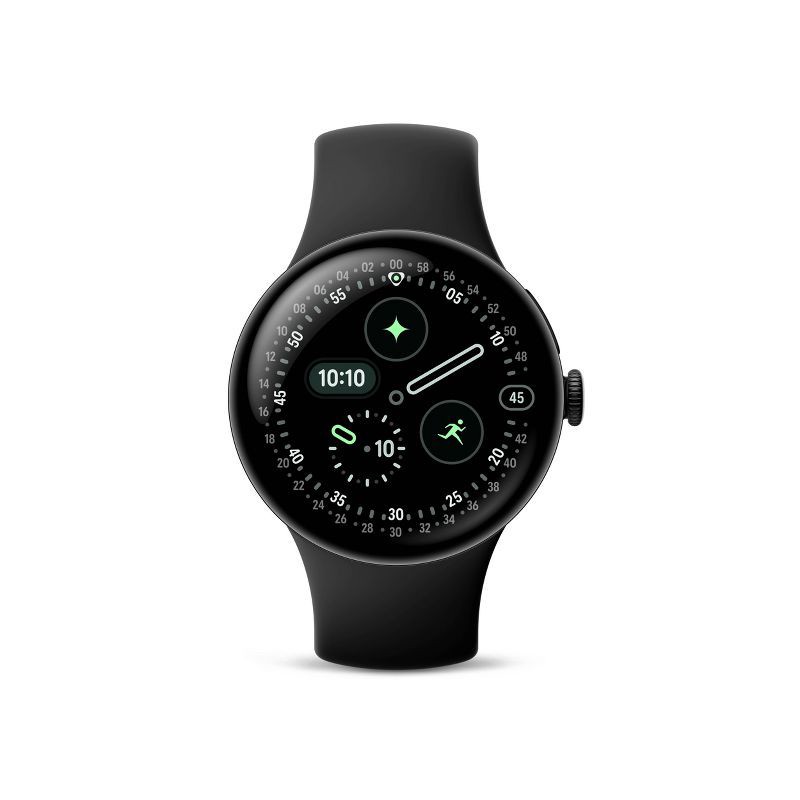 slide 1 of 14, Google Pixel Watch 4 Wi-Fi 41mm Smartwatch - Matte Black/Obsidian, 1 ct