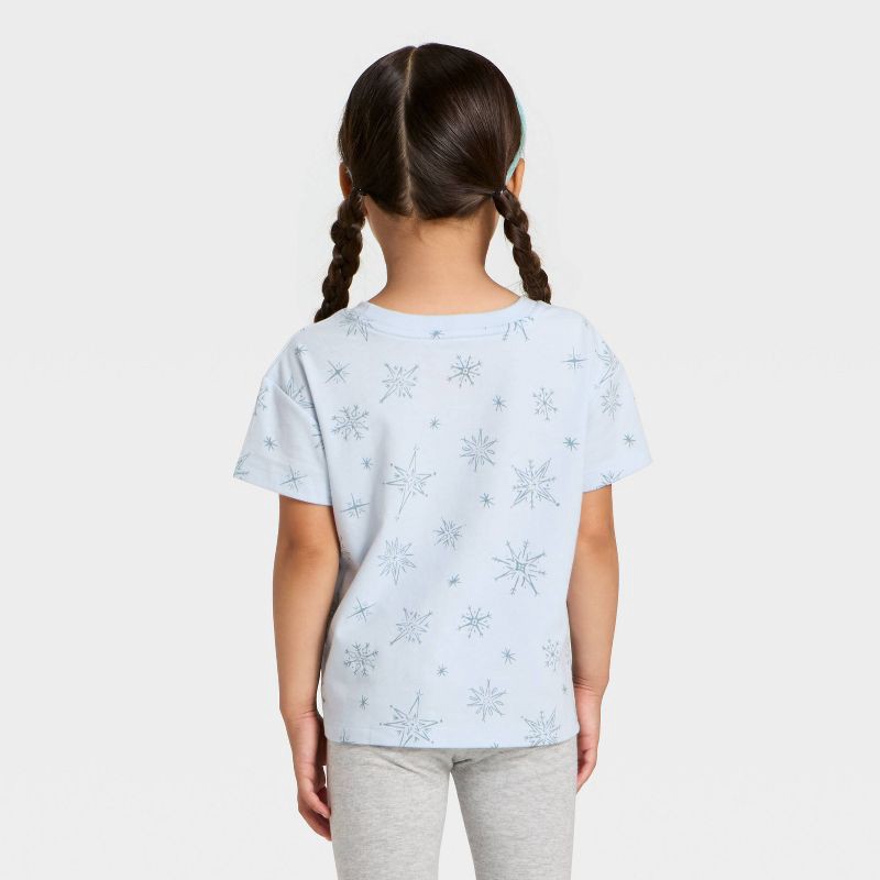 slide 3 of 3, Toddler Girls' Short Sleeve T-Shirt - Cat & Jack™ Light Blue 5T, 1 ct