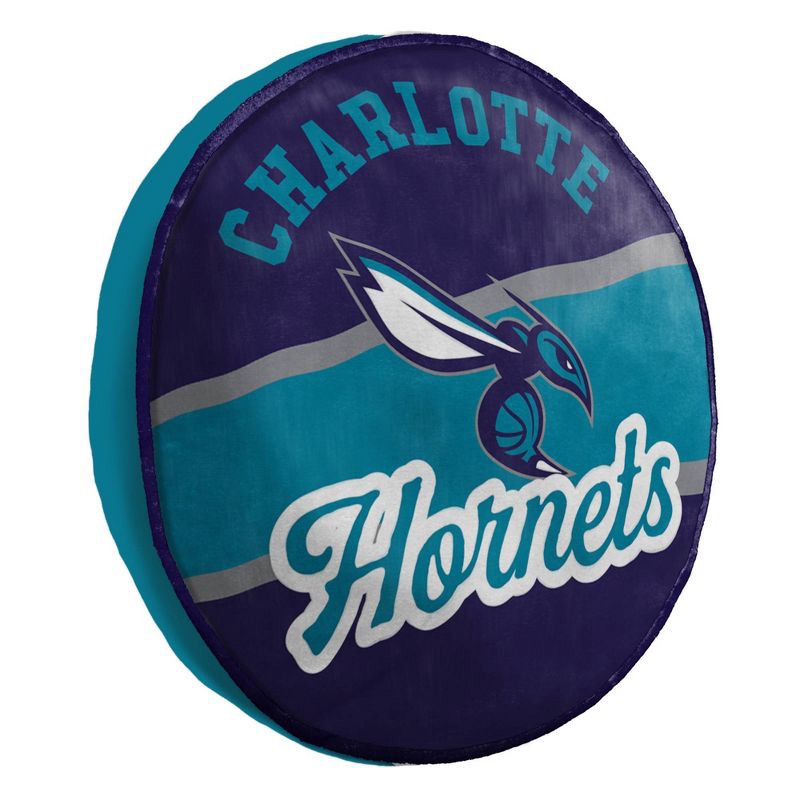 slide 2 of 3, NBA Charlotte Hornets 15'' Varsity Cloud Pillow, 1 ct