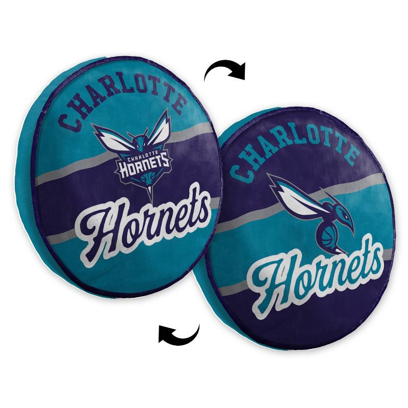 slide 3 of 3, NBA Charlotte Hornets 15'' Varsity Cloud Pillow, 1 ct