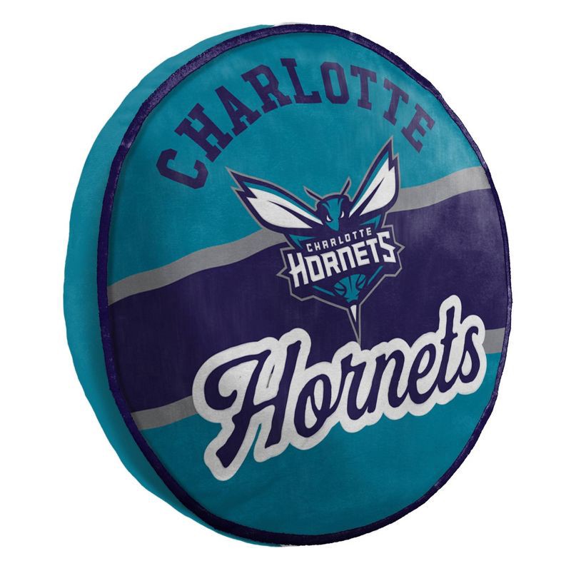 slide 1 of 3, NBA Charlotte Hornets 15'' Varsity Cloud Pillow, 1 ct