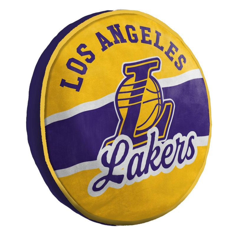 slide 2 of 3, NBA Los Angeles Lakers 15'' Varsity Cloud Pillow, 1 ct
