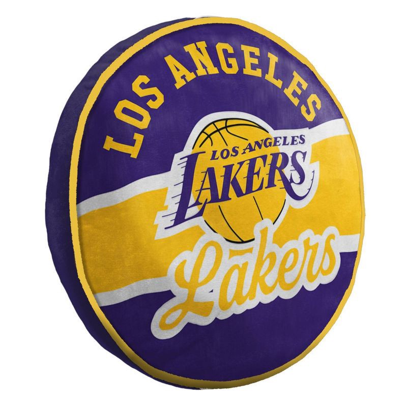 slide 1 of 3, NBA Los Angeles Lakers 15'' Varsity Cloud Pillow, 1 ct