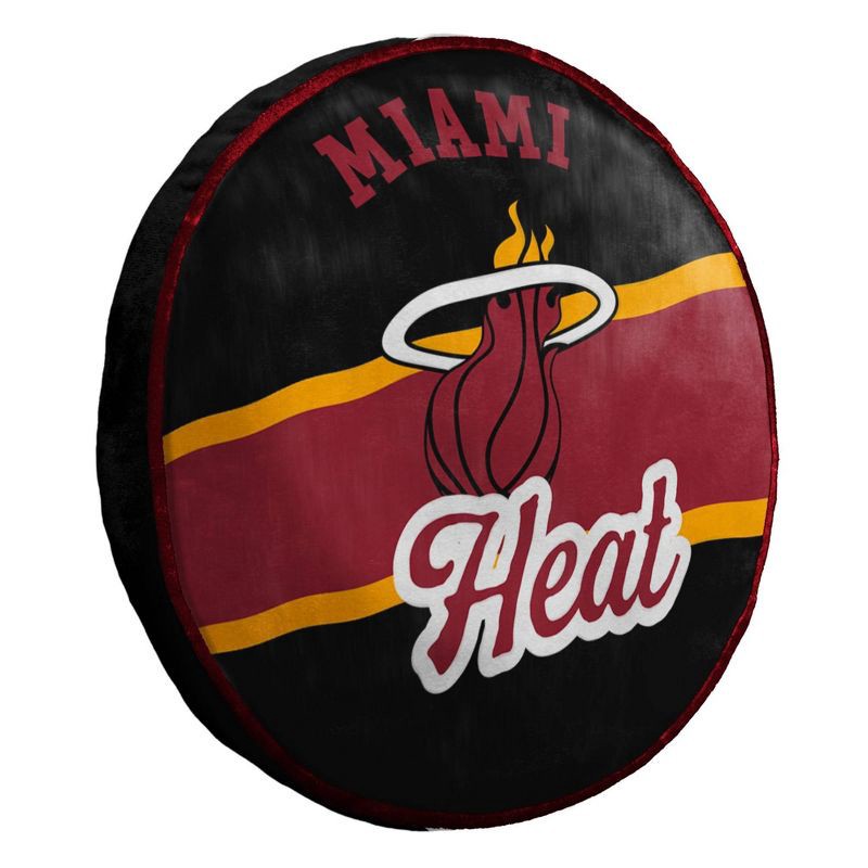 slide 1 of 3, NBA Miami Heat 15'' Varsity Cloud Pillow, 1 ct