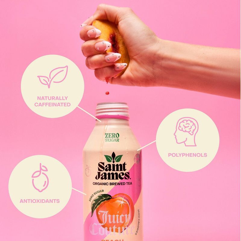 slide 3 of 5, Saint James Juicy Couture Juicy Peach Black Tea 16oz., 16 oz
