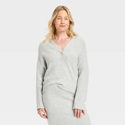 Women's Hooded Shawl Sweater - Universal Thread™ Light Gray XL