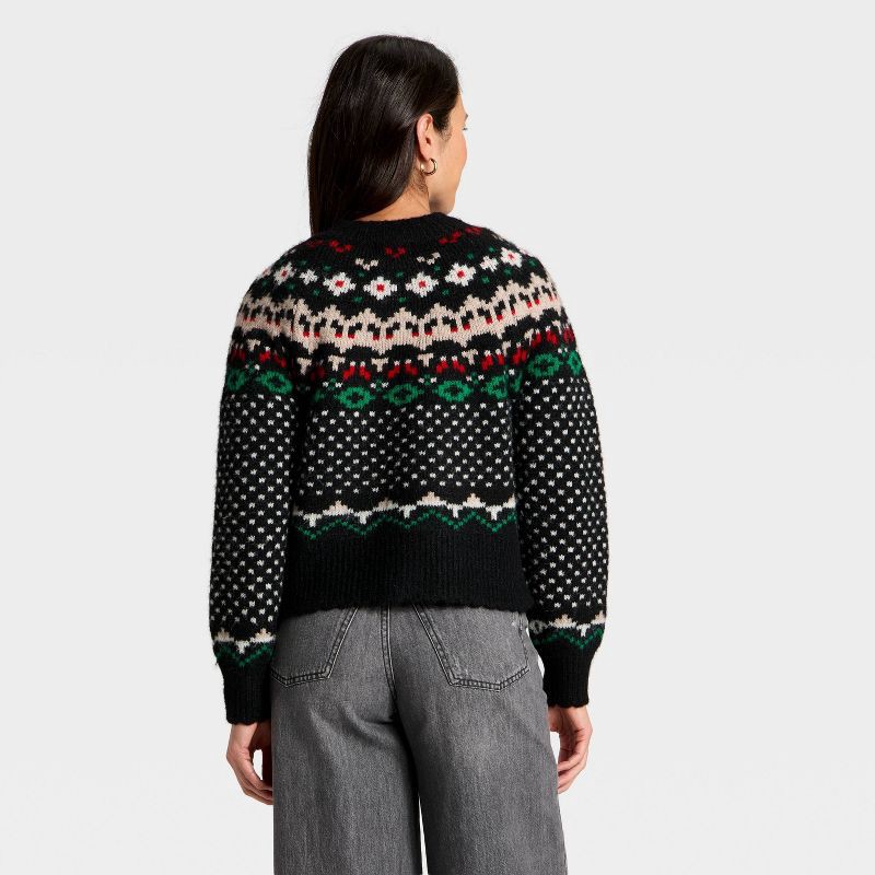 slide 2 of 3, Women's Merriment Cardigan Sweater - Universal Thread™ Black S, 1 ct